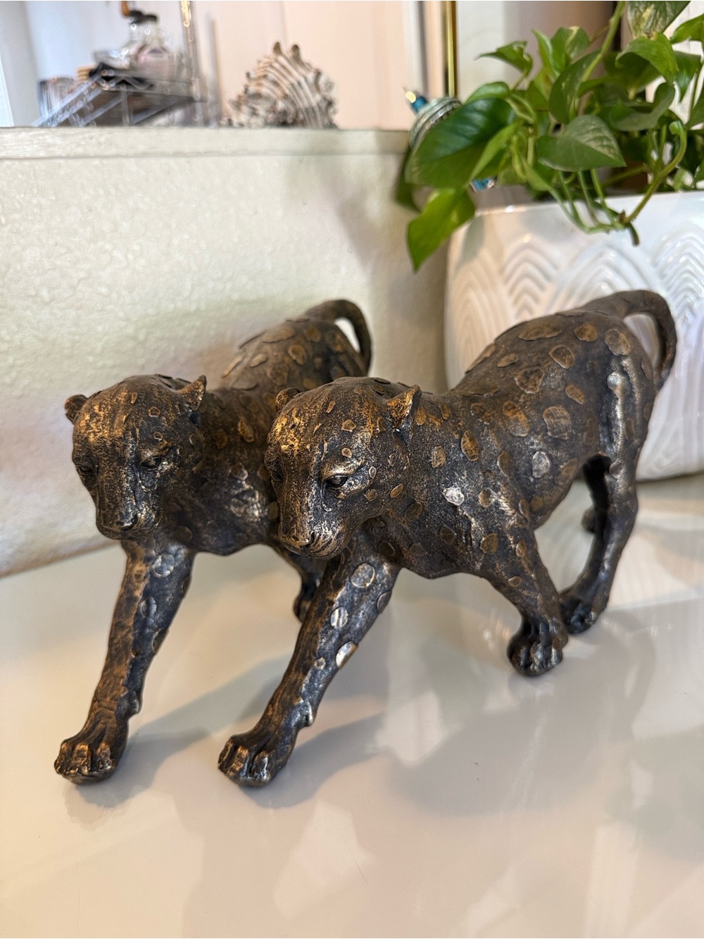 Large Signed BUGATTI Bronze Jaguar Sculpture
